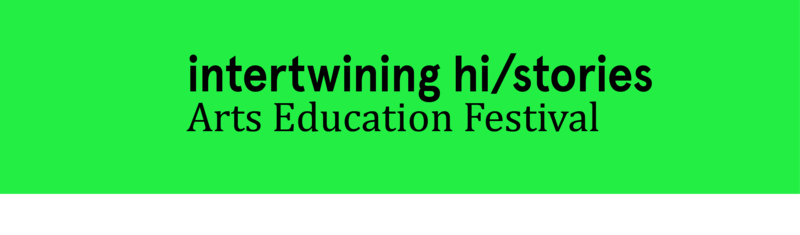 Stories arts education festival logo green